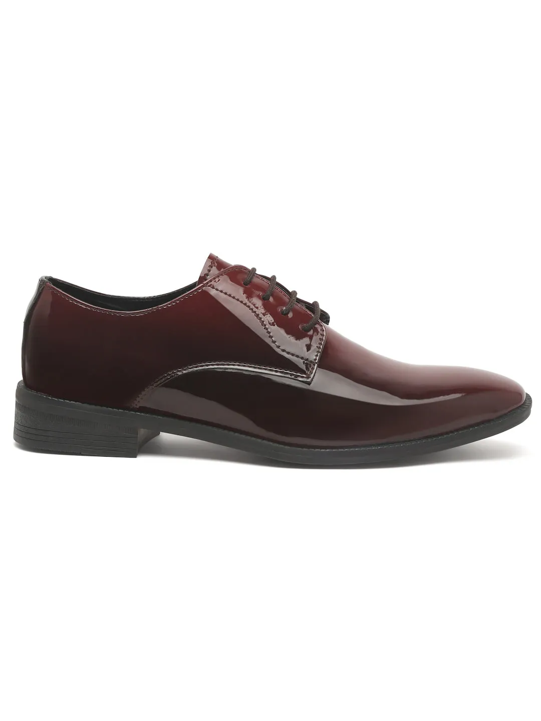 Pelle Albero Maroon Mens Formal Shoes