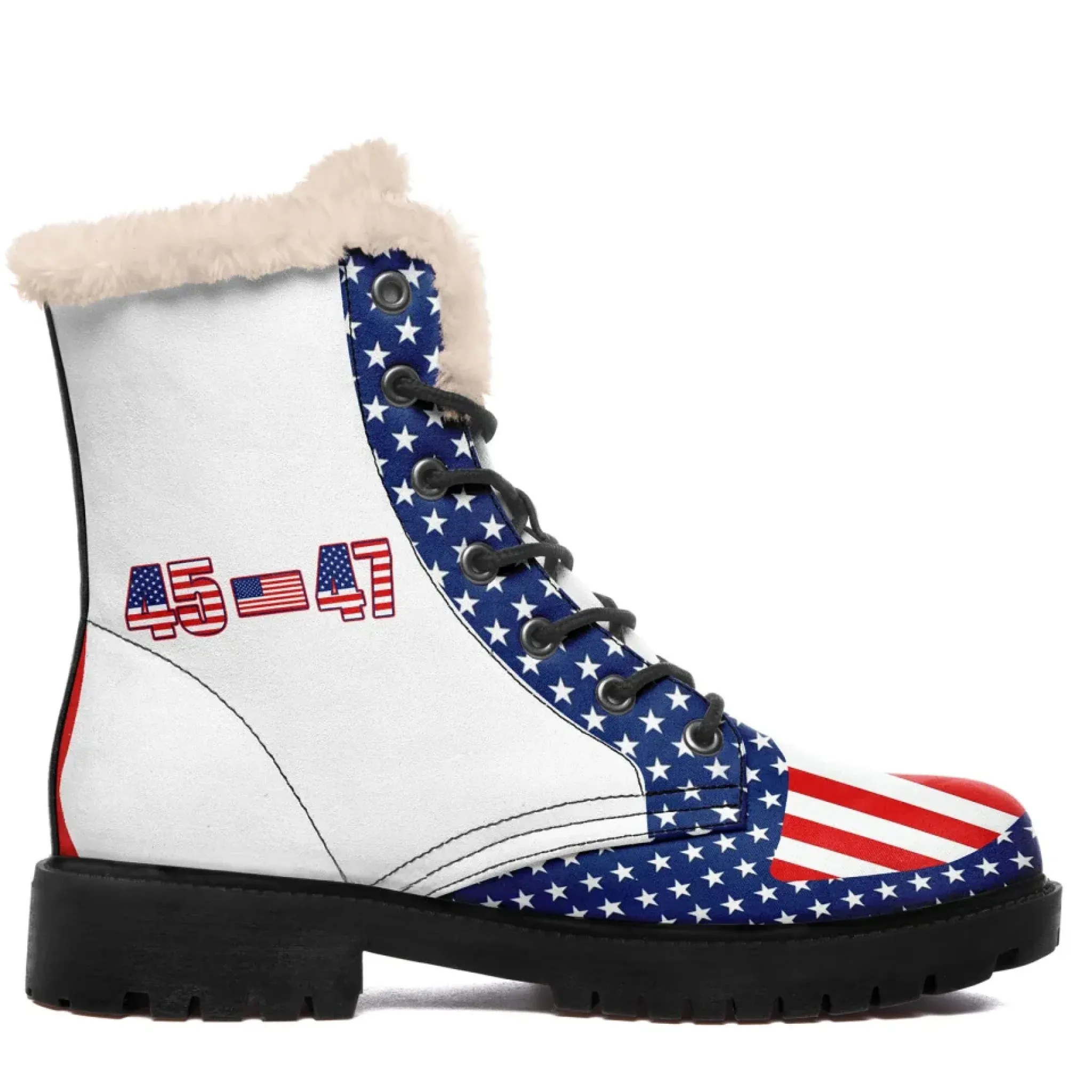 Personalized Trump 45-47 Boots, Custom Patriotic Boots, Pride Unisex Boots