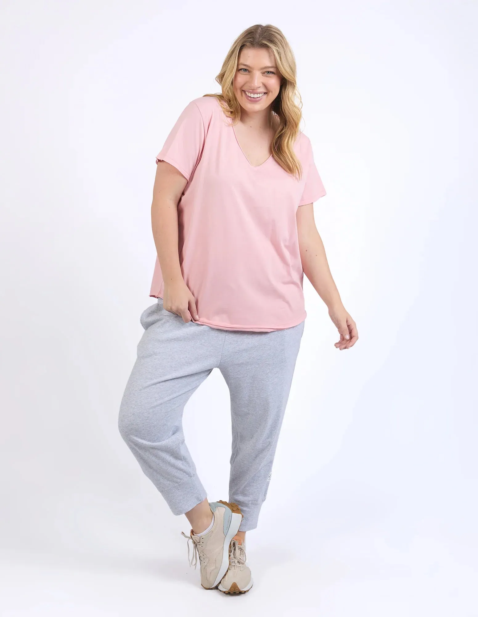 Pima V Tee - Blush Pink (Plus Size)