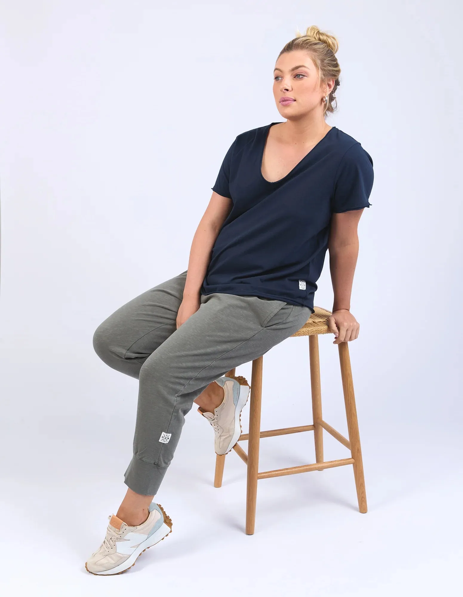 Pima V Tee - Navy (Plus Size)