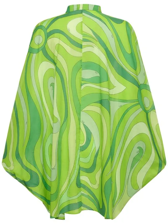 Pucci   Marmo printed voile mini kaftan dress 