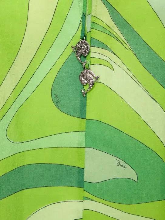Pucci   Marmo printed voile mini kaftan dress 