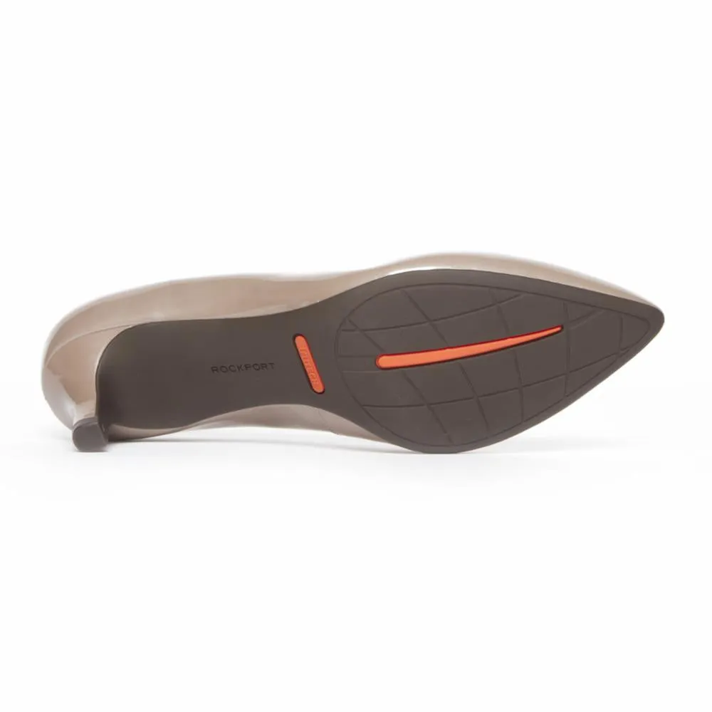 Rockport Women TOTAL MOTION KALILA PUMP TAUPE GREY/PEARL PATENT
