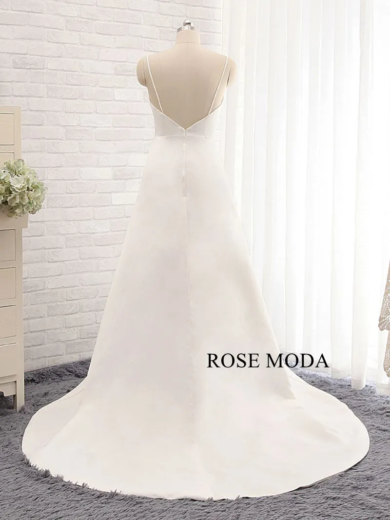 Rosemoda Two Pieces Fitted A Line Heavy Delicate Beadwork Bridal Gown