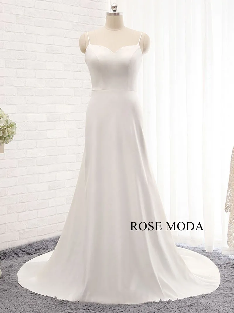 Rosemoda Two Pieces Fitted A Line Heavy Delicate Beadwork Bridal Gown