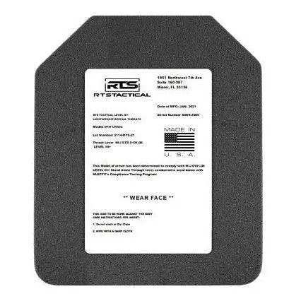 RTS Tactical Lightweight Level III  Rifle Special Threats Plate 10"x12"