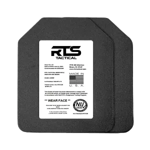 RTS Tactical Lightweight Level III  Rifle Special Threats Plate 10"x12"