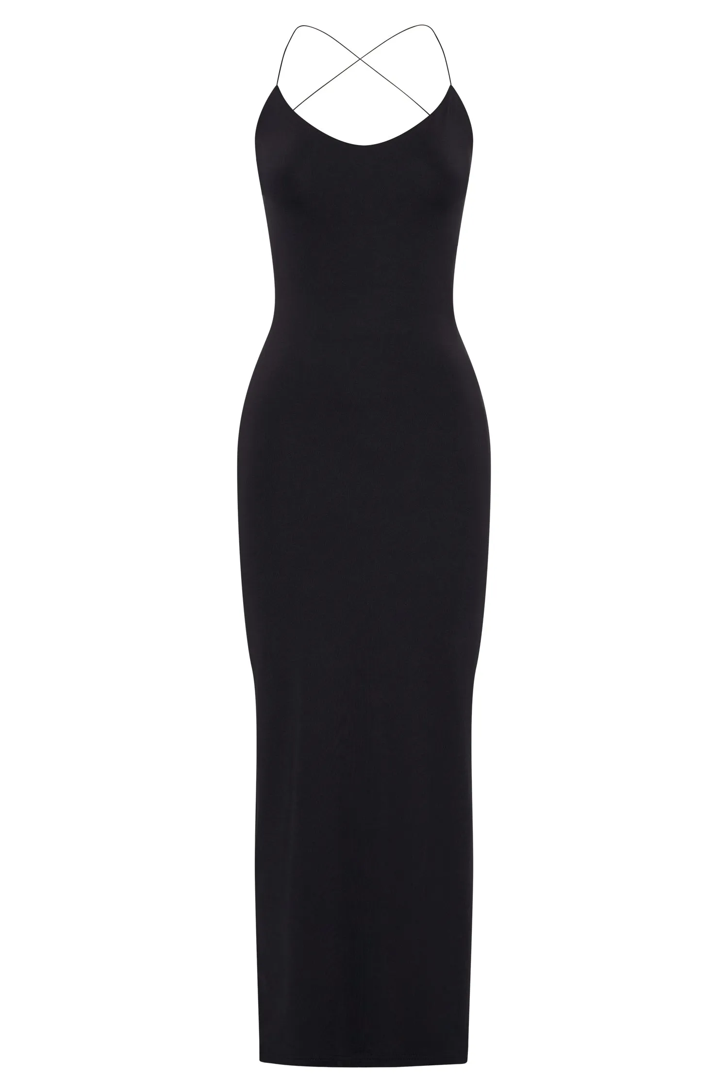 Sabine Backless Maxi Dress - Black