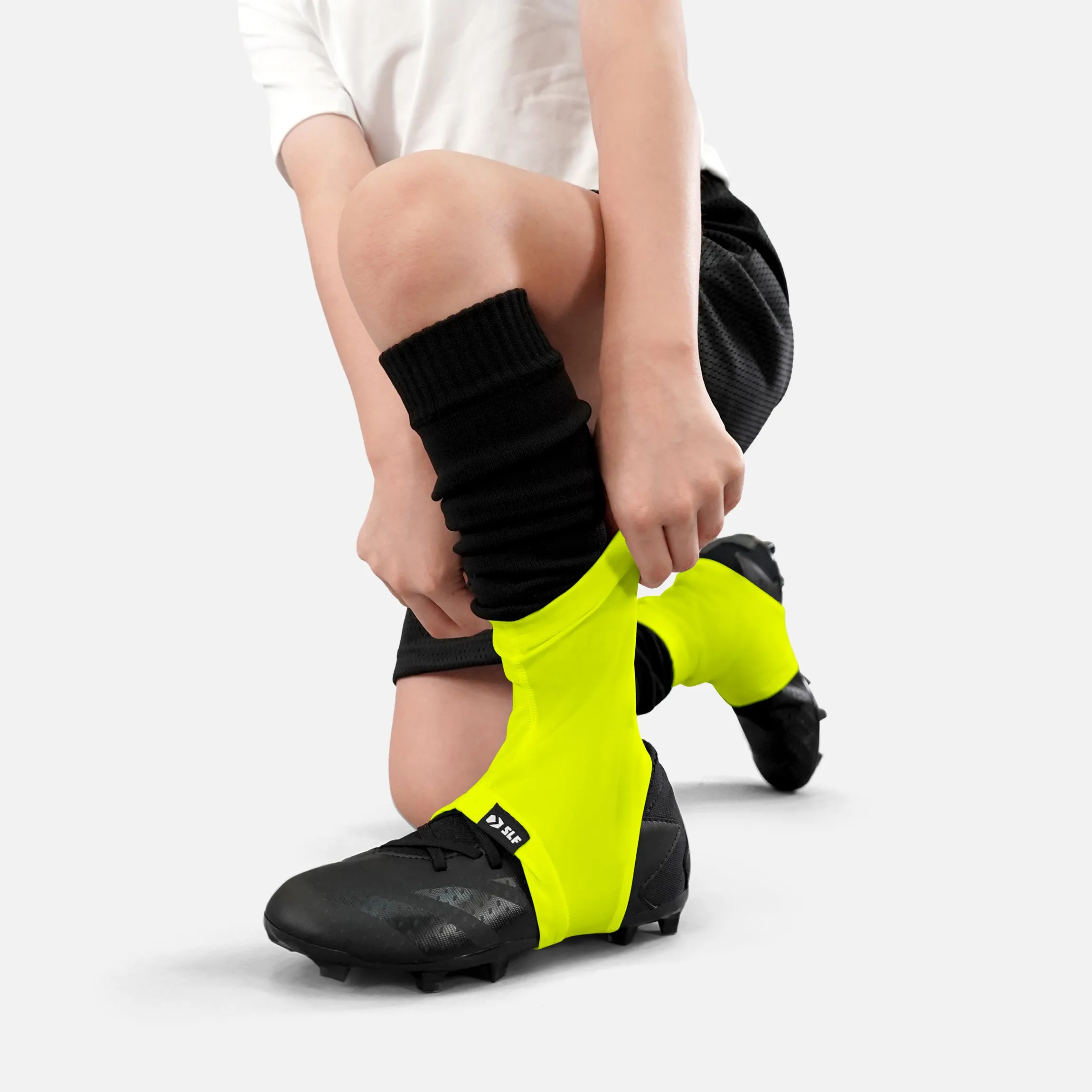 Safety Yellow Kids Spats / Cleat Covers