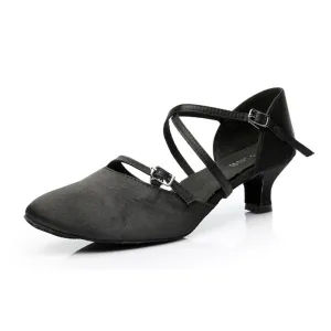 Satin Tango Salsa Ballroom 1.8" 2.7''Heel Latin Dance Shoes