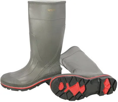 Servus By Honeywell Size 7 PRO Gray 15" PVC Knee Boots With TDT Dual Compound Red And Black Outsole And Removable Insole