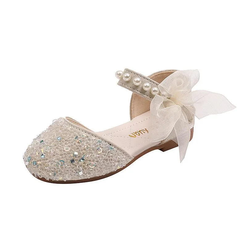 Shiny Princess Shoes Delicate Bow Decorations Full of Princess Charm