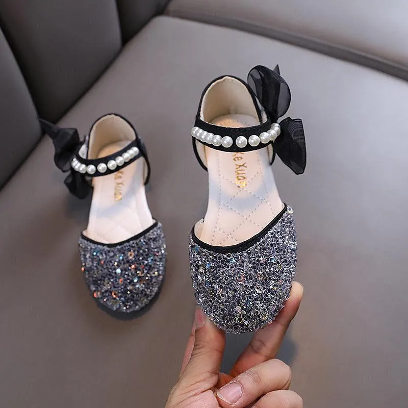 Shiny Princess Shoes Delicate Bow Decorations Full of Princess Charm