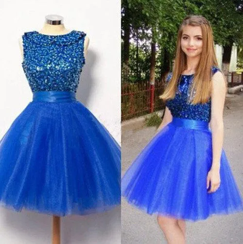 Short A-Line Prom Dresses,Royal Blue Homecoming Dress,Prom Dress For Girls,SVD657