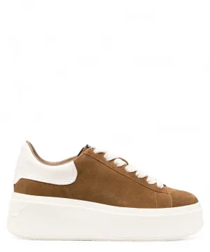 Sneakers Moby in Pelle Scamosciata con Suola Chunky
