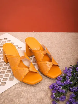 Souk Double Cross Mules Mimosa