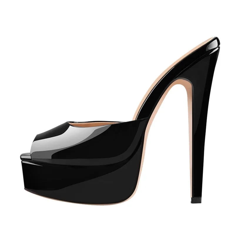 Square Ankle Strap Sling Backs High Heels Sandals
