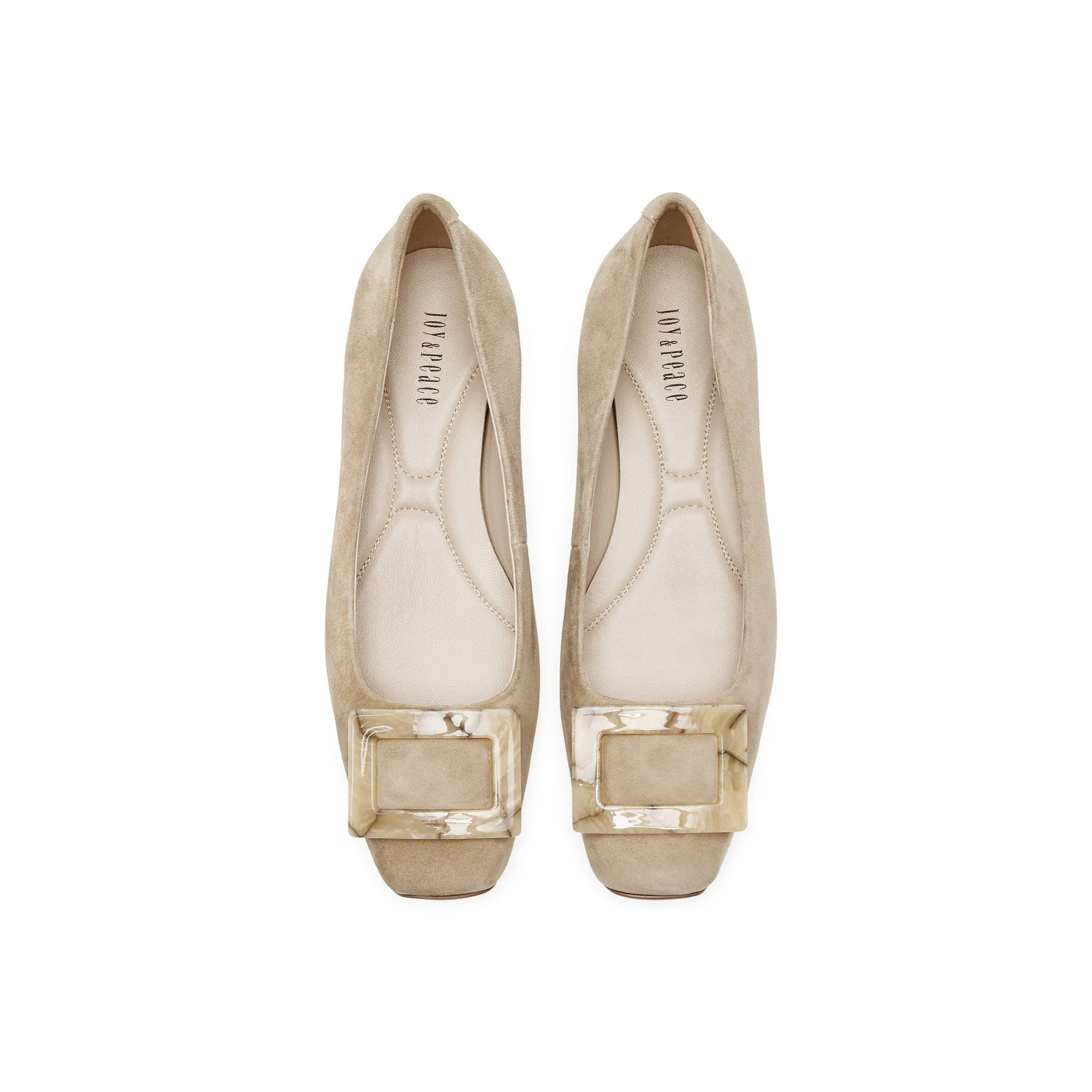 Square Buckle Kitten Heels
