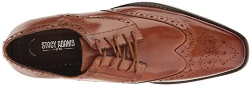STACY ADAMS mens Tinsley - Wingtip Oxford, Tan, 10.5 US