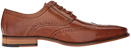 STACY ADAMS mens Tinsley - Wingtip Oxford, Tan, 10.5 US