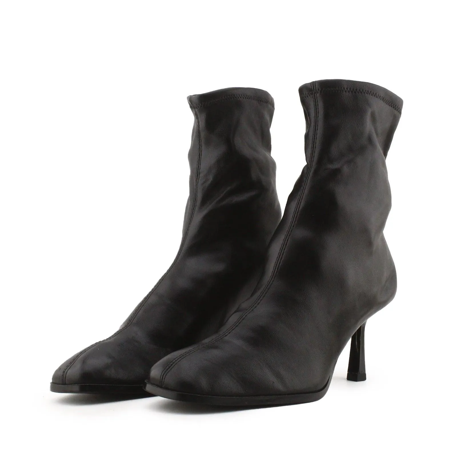 Stradivarius Kitten Heels Ankle Boots | 100% Authentic Leather
