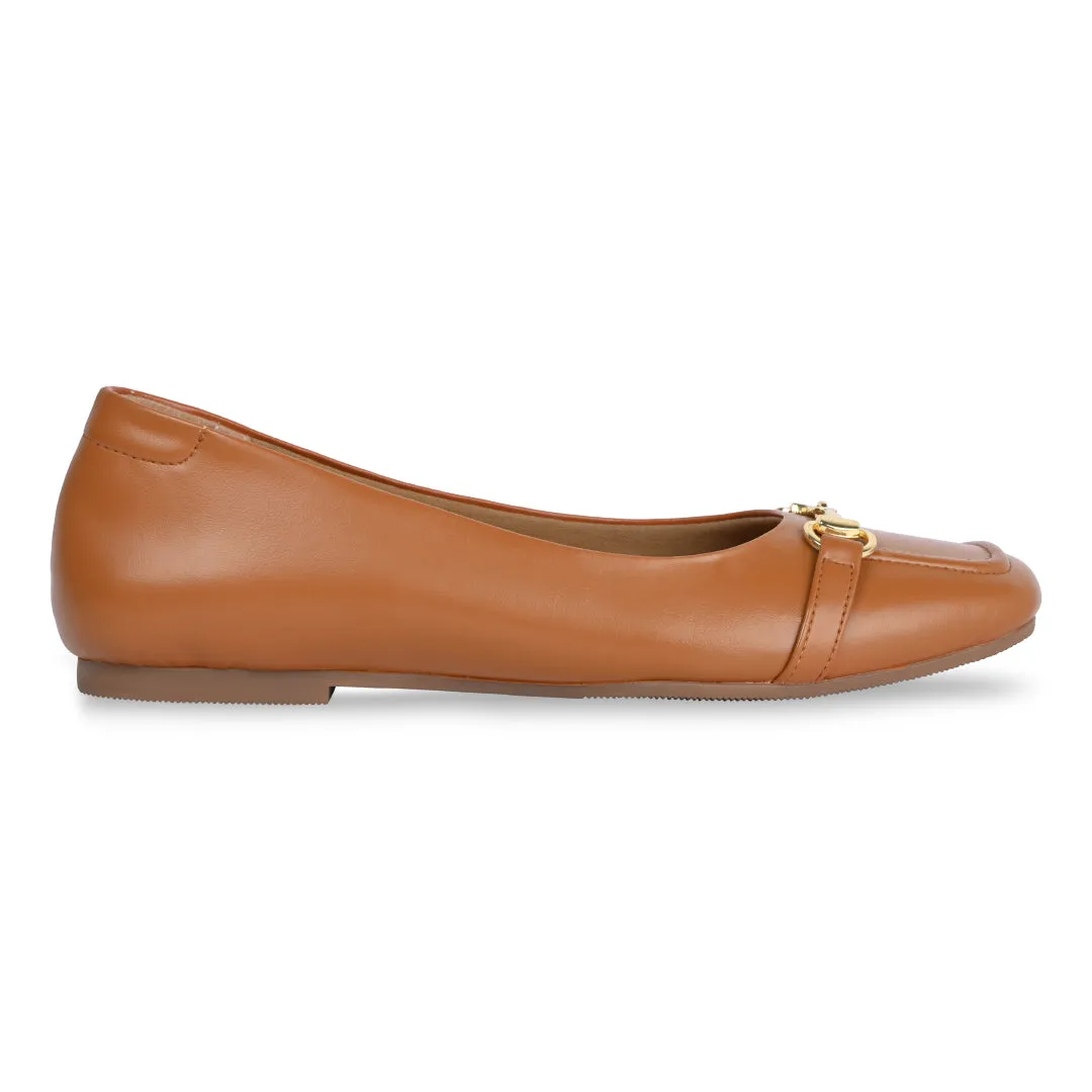 Tan Buckled Ballet