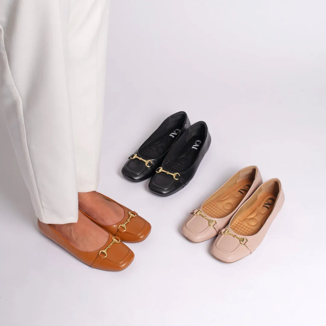 Tan Buckled Ballet