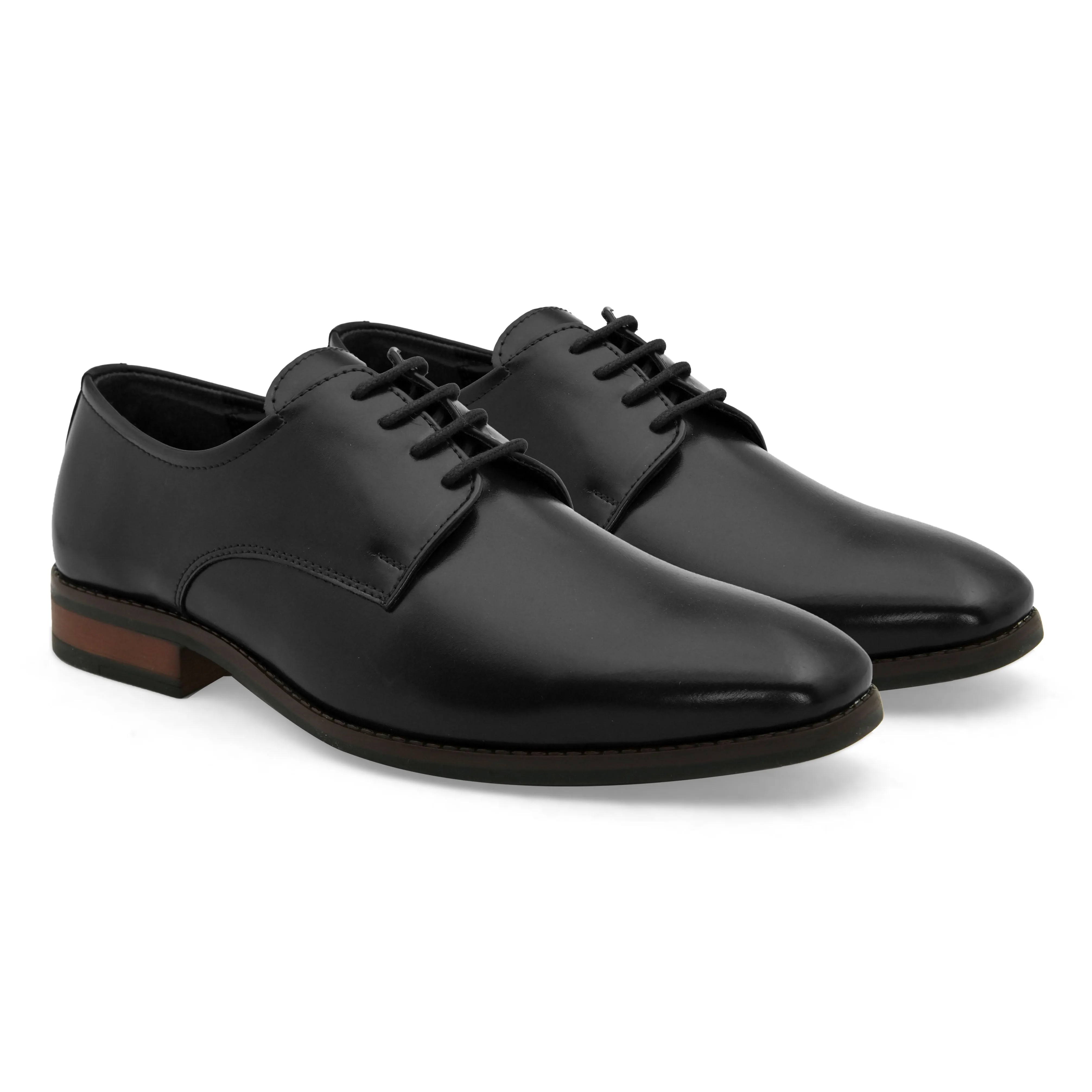 Topline Black Derby Shoes