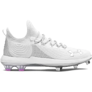 Under Armour Bryce Harper 4 Low Men's Metal Baseball Cleats (White)