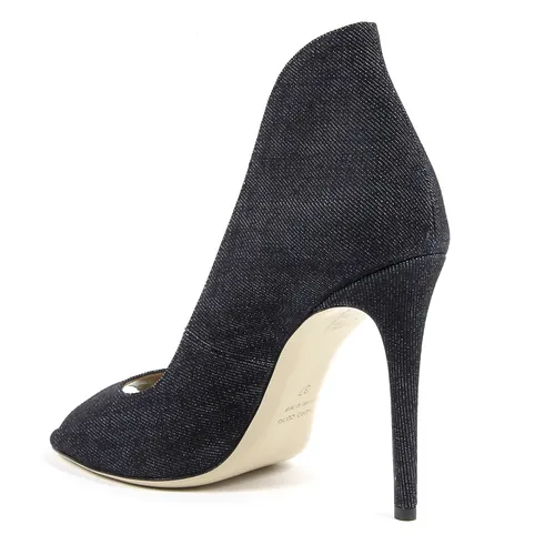 V 1969 Italia Womens Pump Open Toe Black STELLA