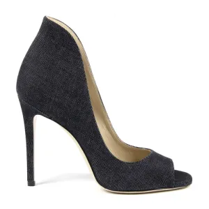 V 1969 Italia Womens Pump Open Toe Black STELLA