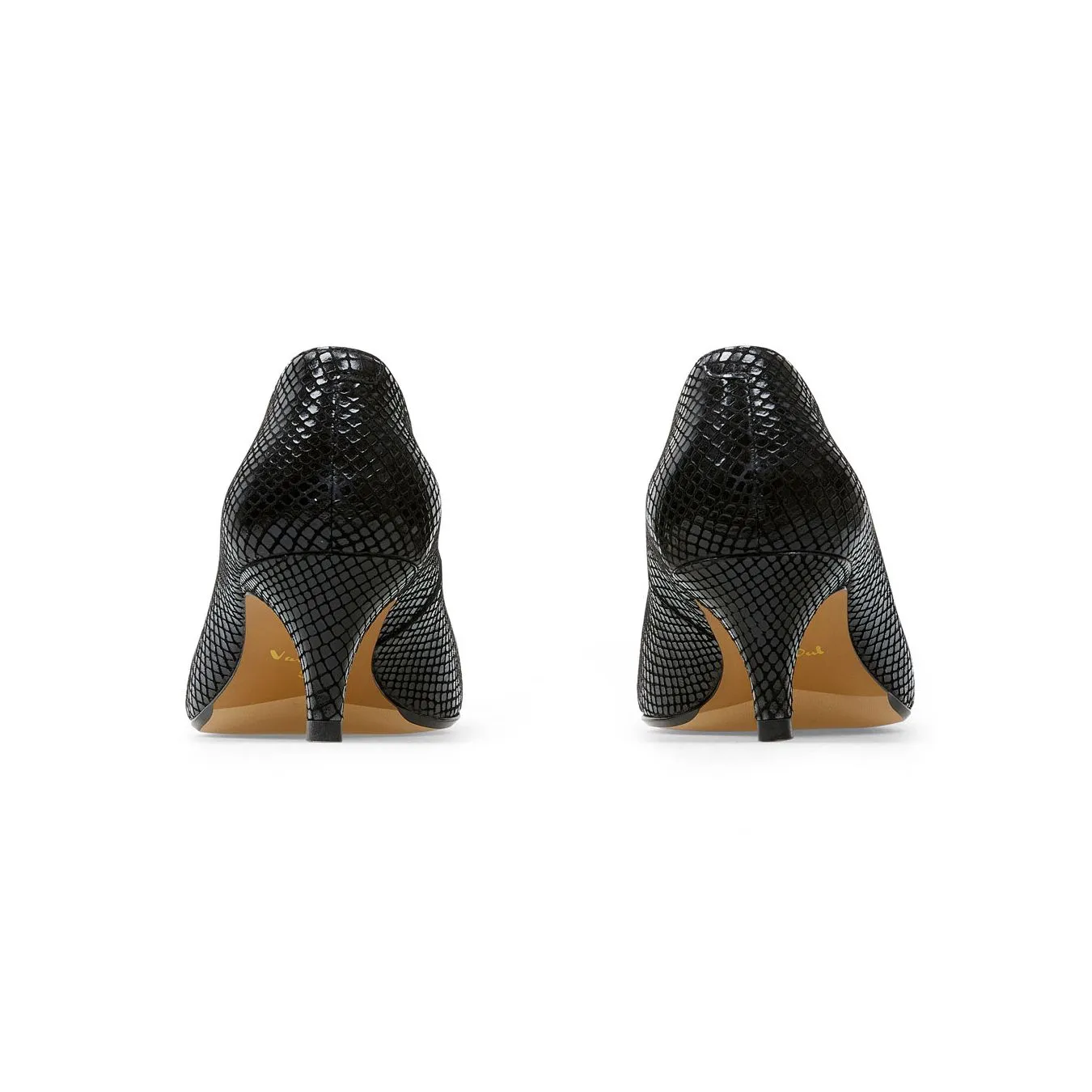 Van Dal Gina 3117 Ladies Black Feature Leather Court Shoes