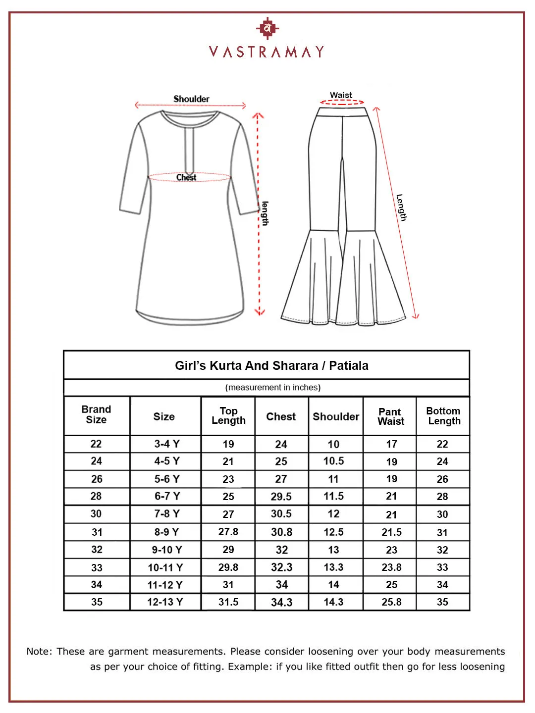 VASTRAMAY Girls' Yellow Kurta Sharara And Dupatta Set