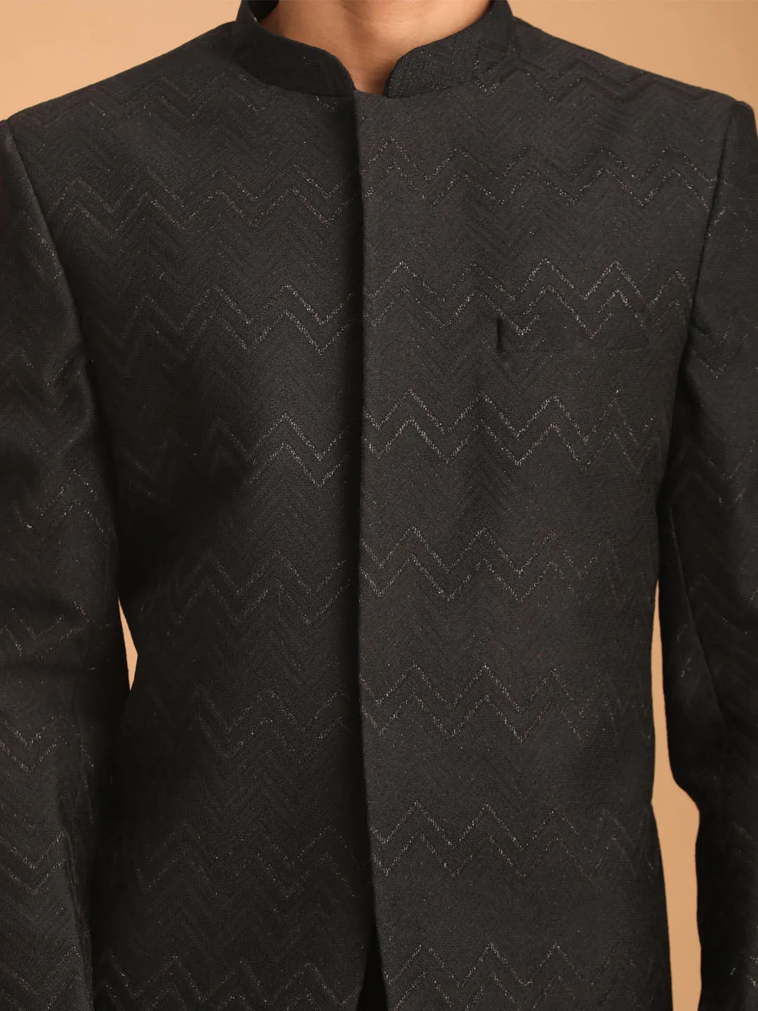 Vastramay Glitter Zigzag Jodhpuri