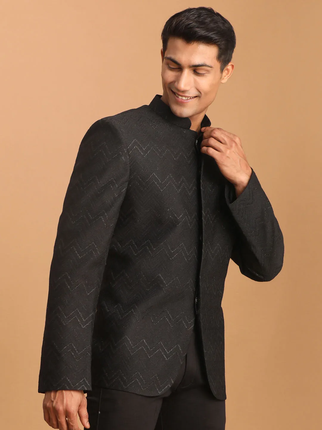 Vastramay Glitter Zigzag Jodhpuri