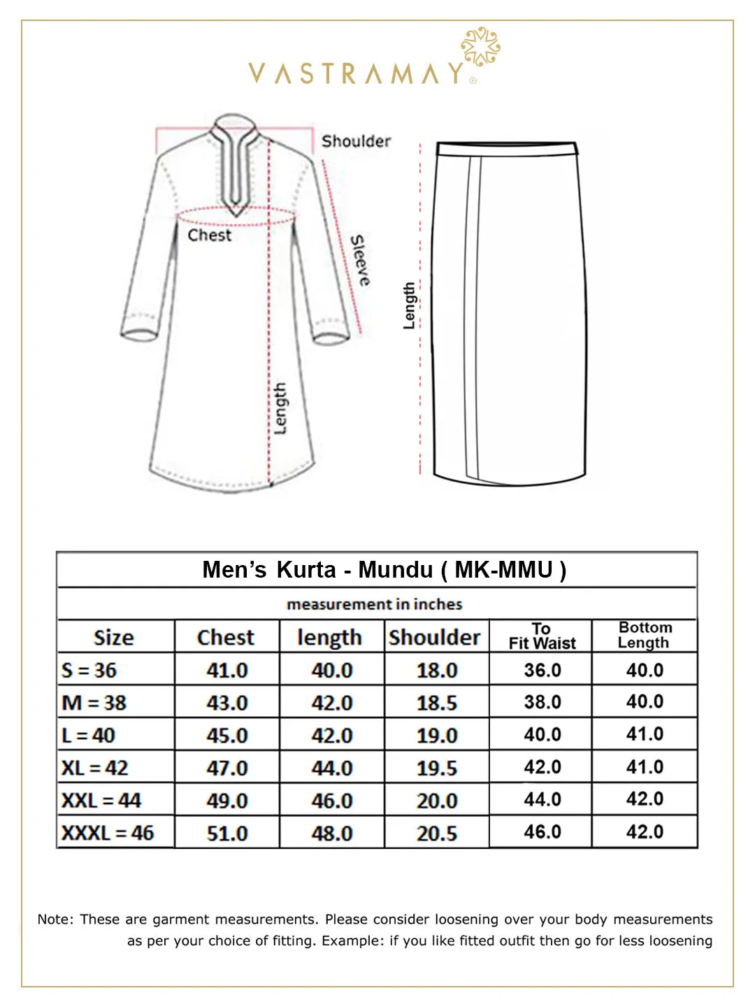 Vastramay Men's Orange Striped Kurta Set