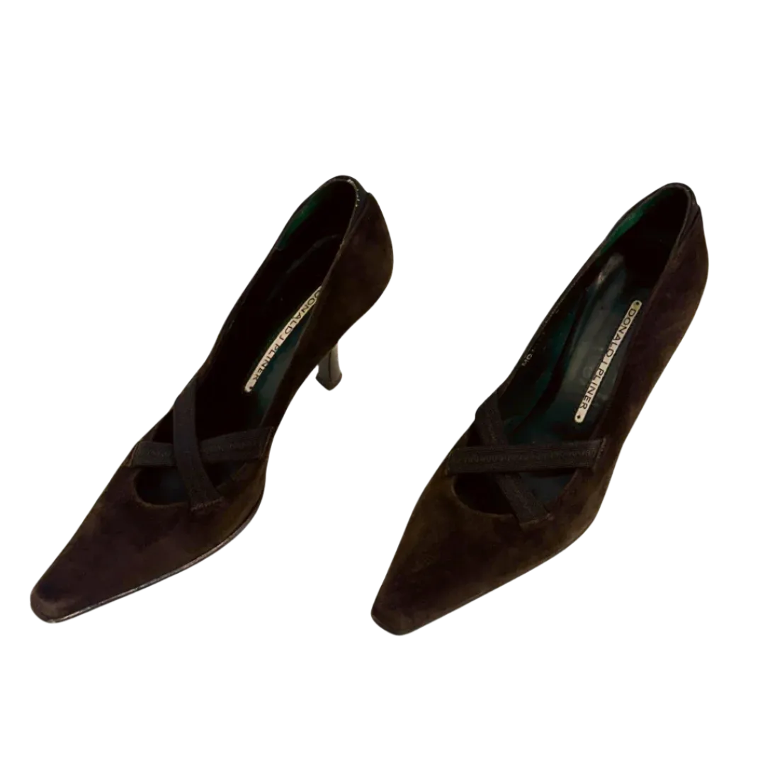 Vintage Suede Kitten Heels (6)