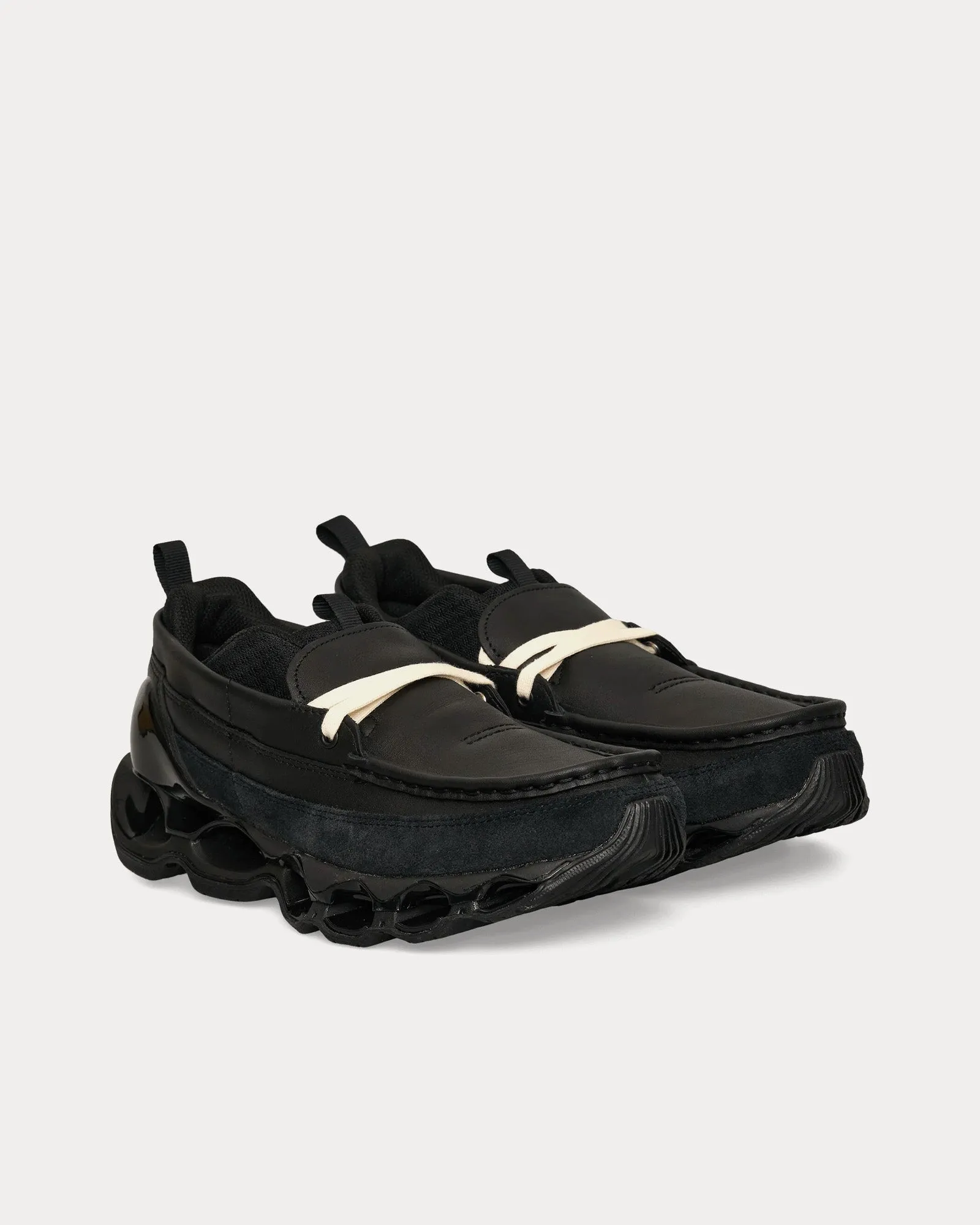 Wave Prophecy Moc Leather Black Loafers