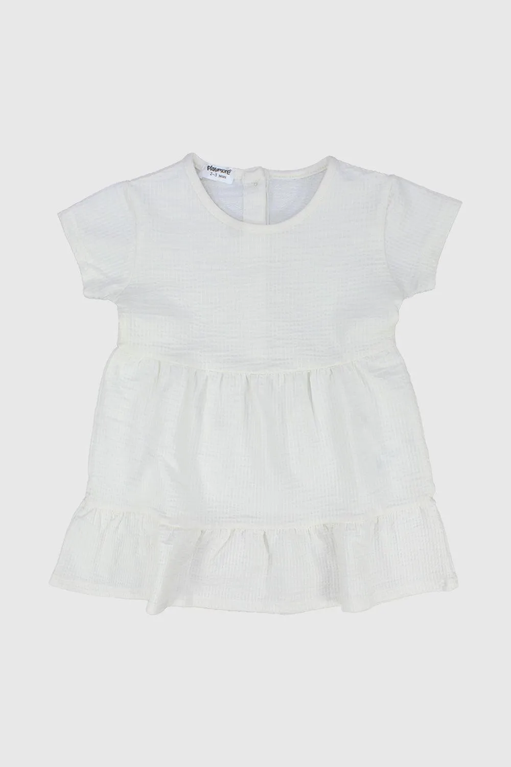 White Short-Sleeved Dress
