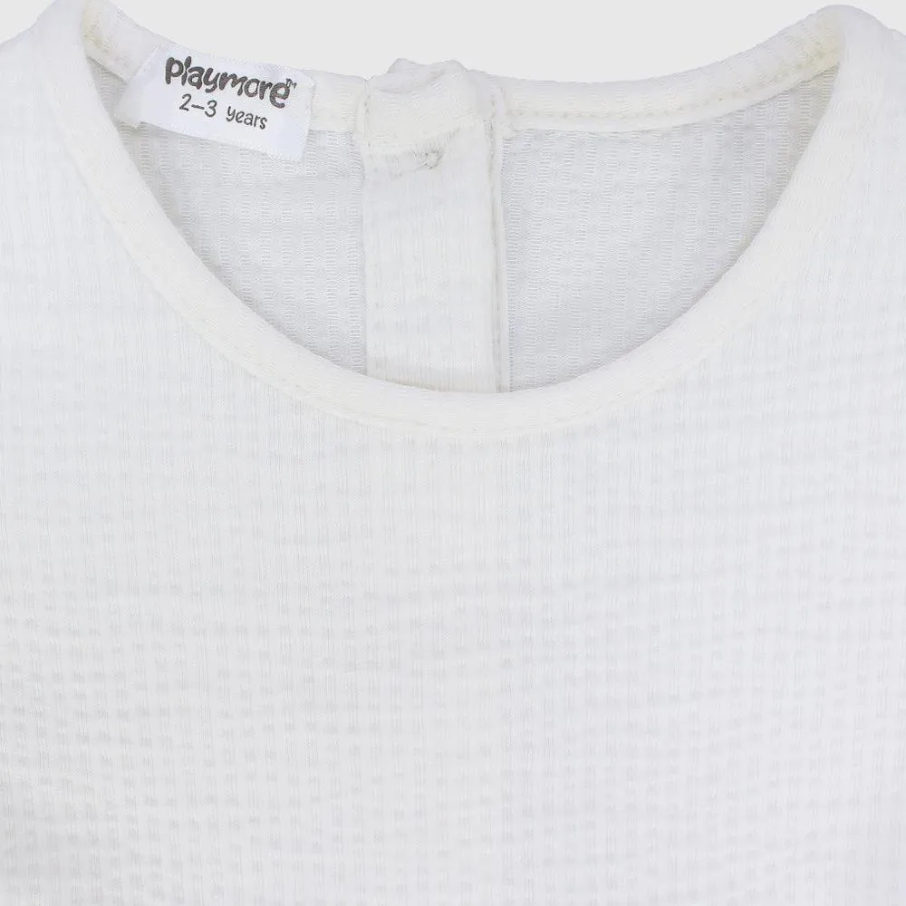 White Short-Sleeved Dress