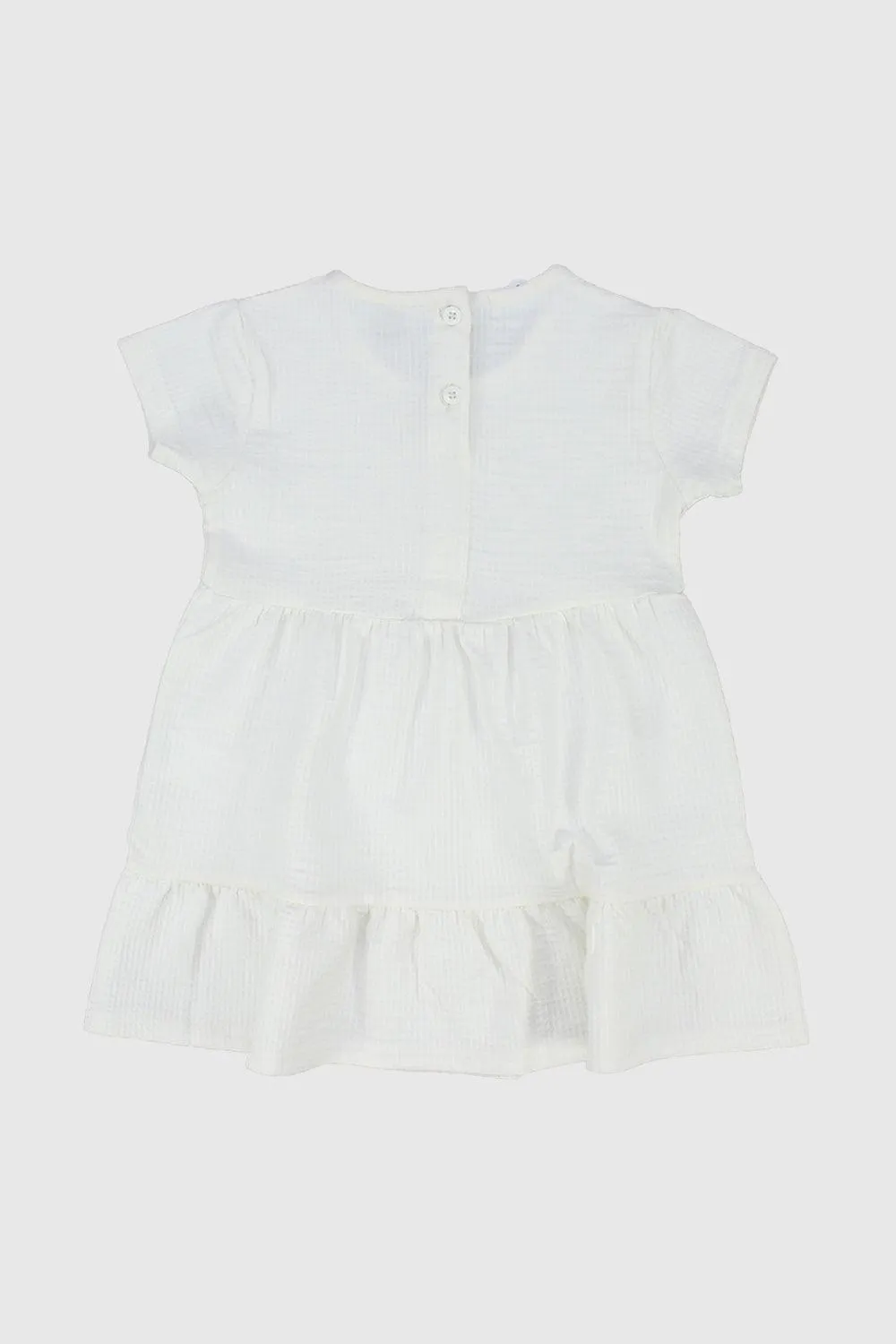 White Short-Sleeved Dress