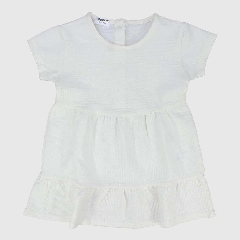 White Short-Sleeved Dress